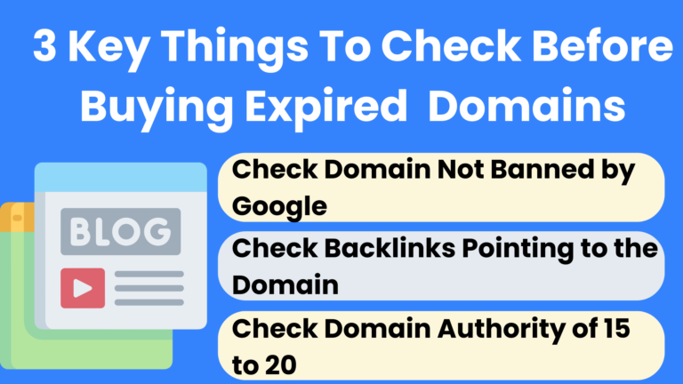 BloggingElite - 3 thing to check before buying expired domians1